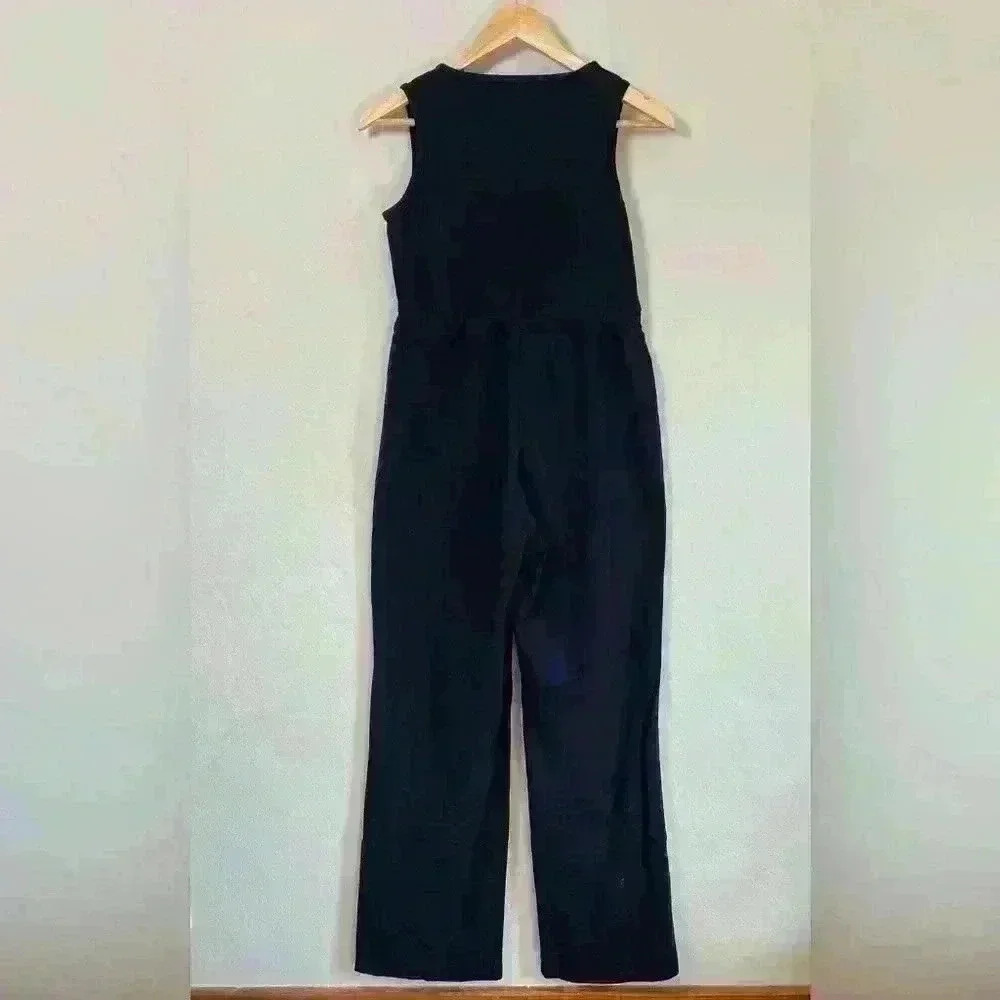 Athleta Sleeveless Black Jumpsuit Womens size Small - Picture 6 of 8
